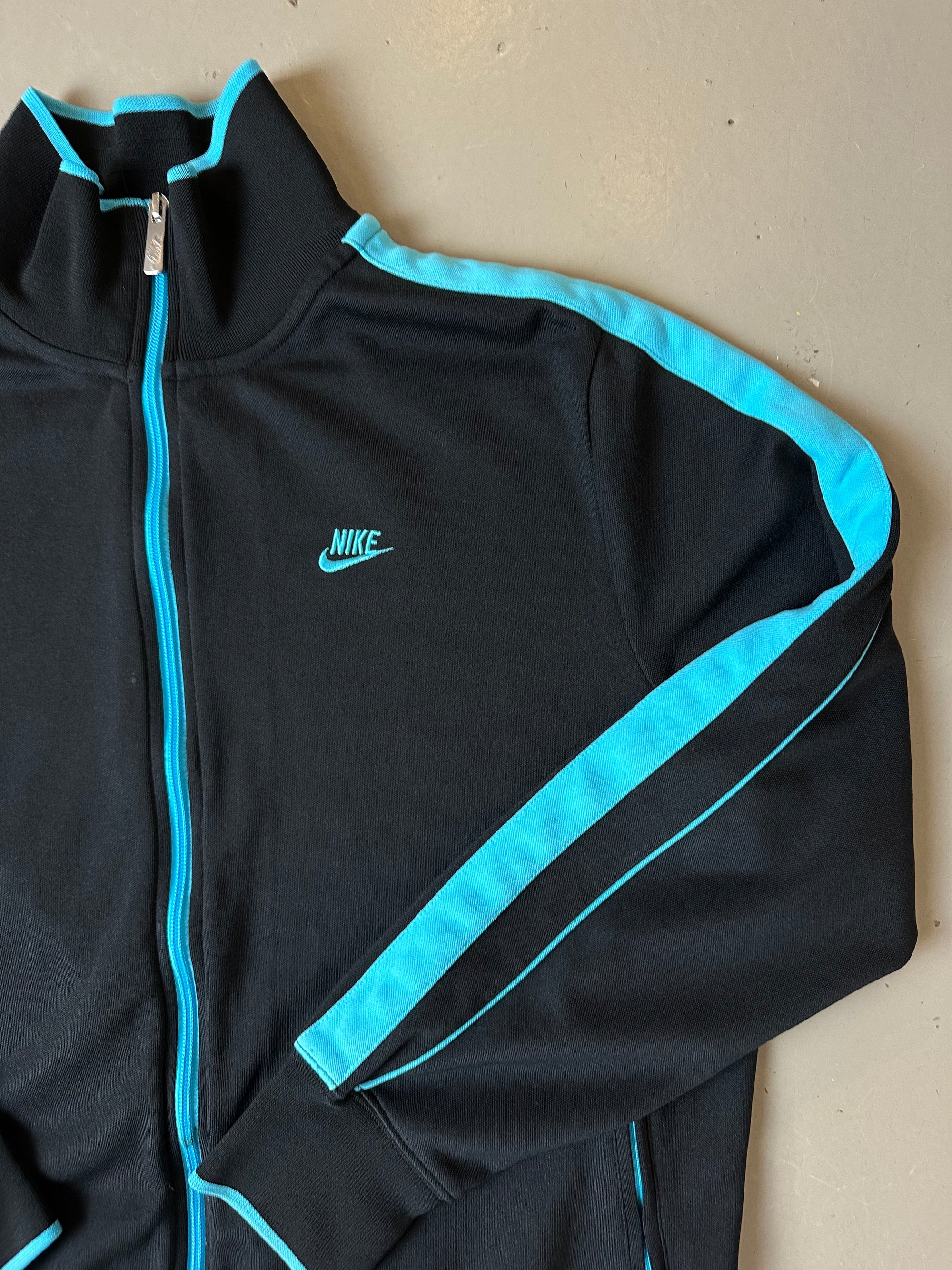 Vintage Black/Turquoise Nike Trackjacket M/L