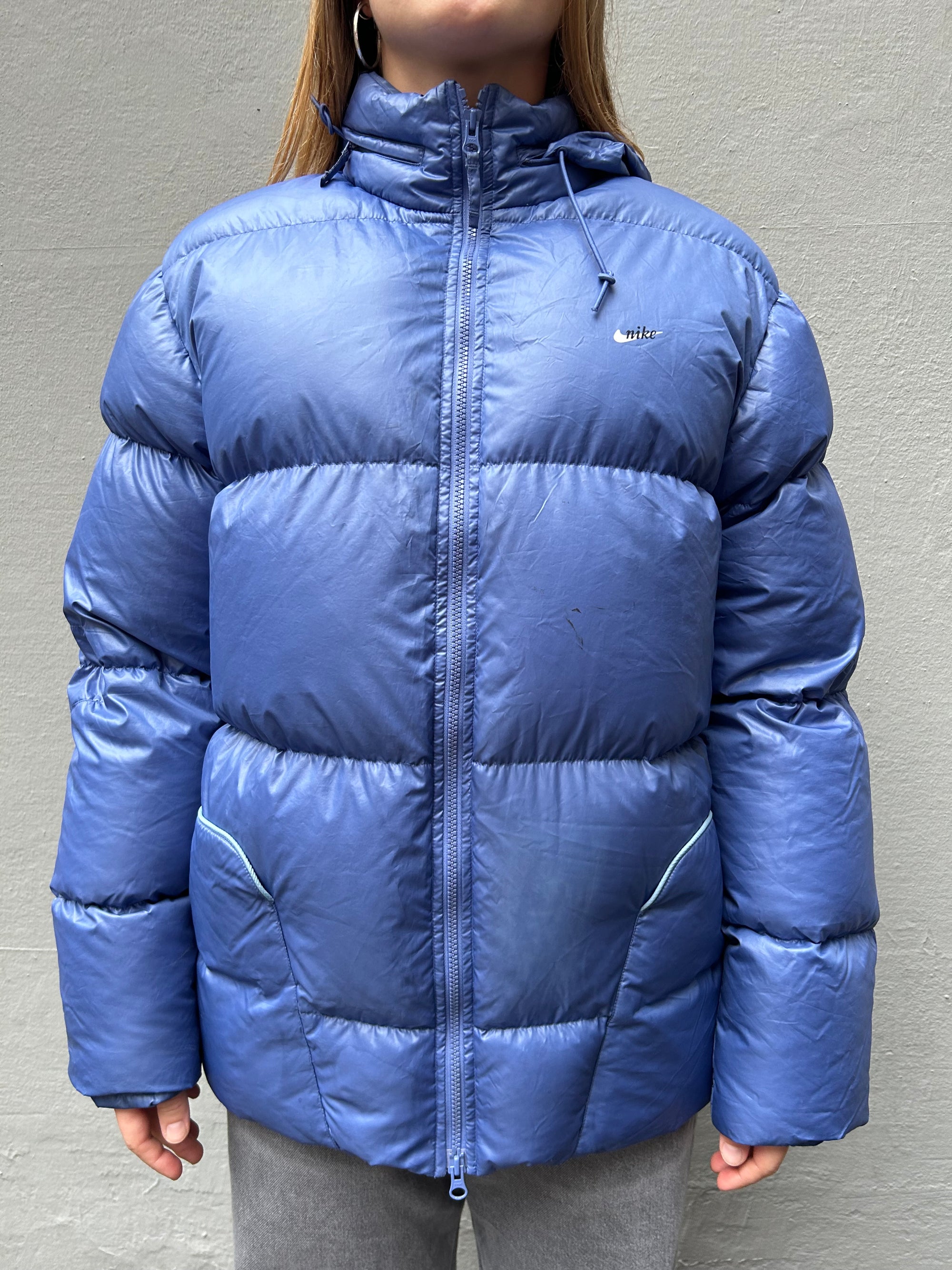 Vintage Blue Nike Puffer Jacket L/XL