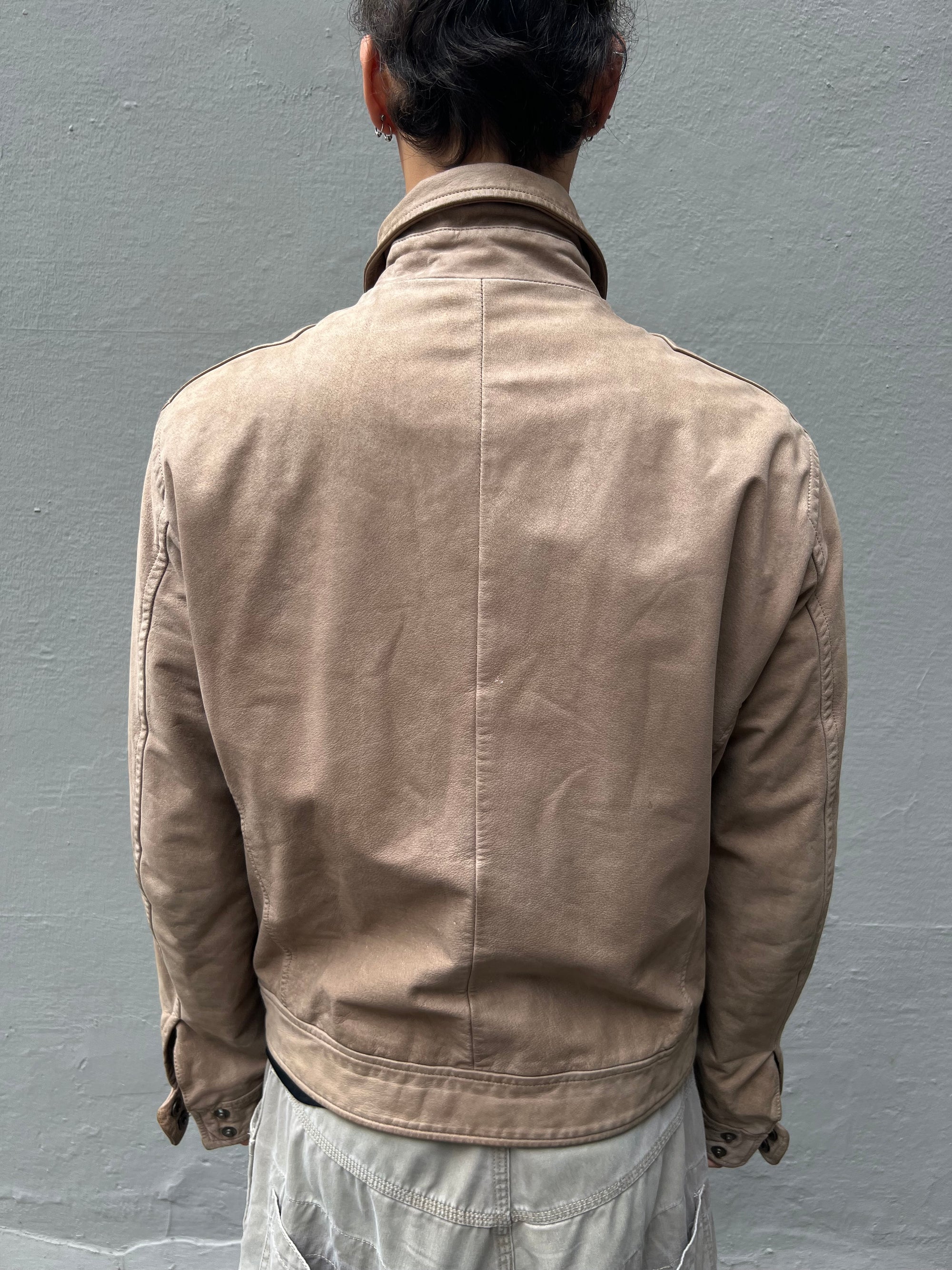 Vintage Light Brown Leather Jacket M/L