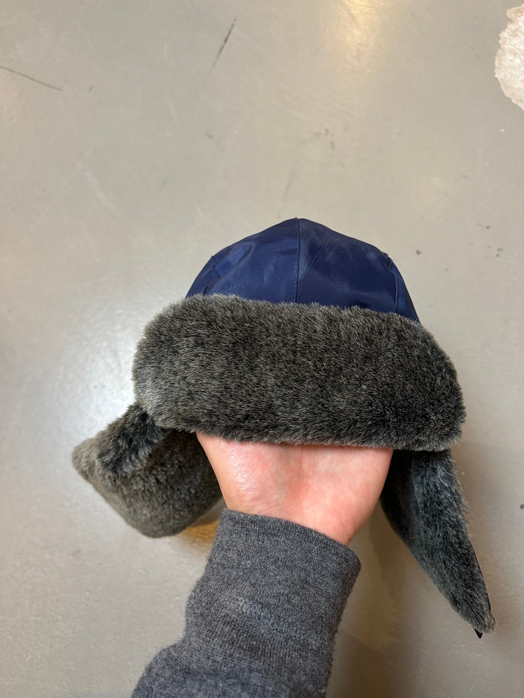 Vintage Blue Fur Ushanka