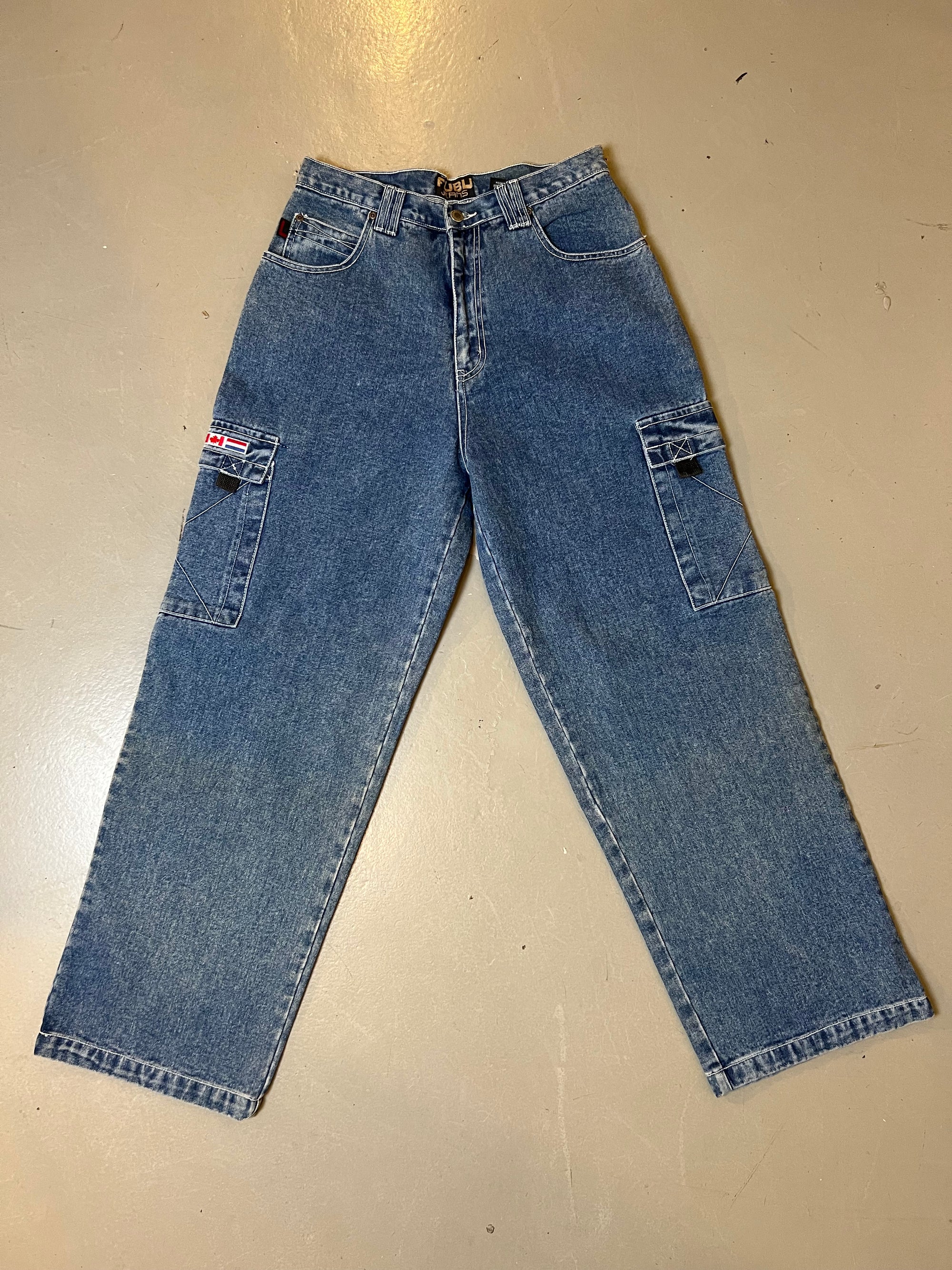 Vintage Baggy Fubu Cargo Jeans S/M