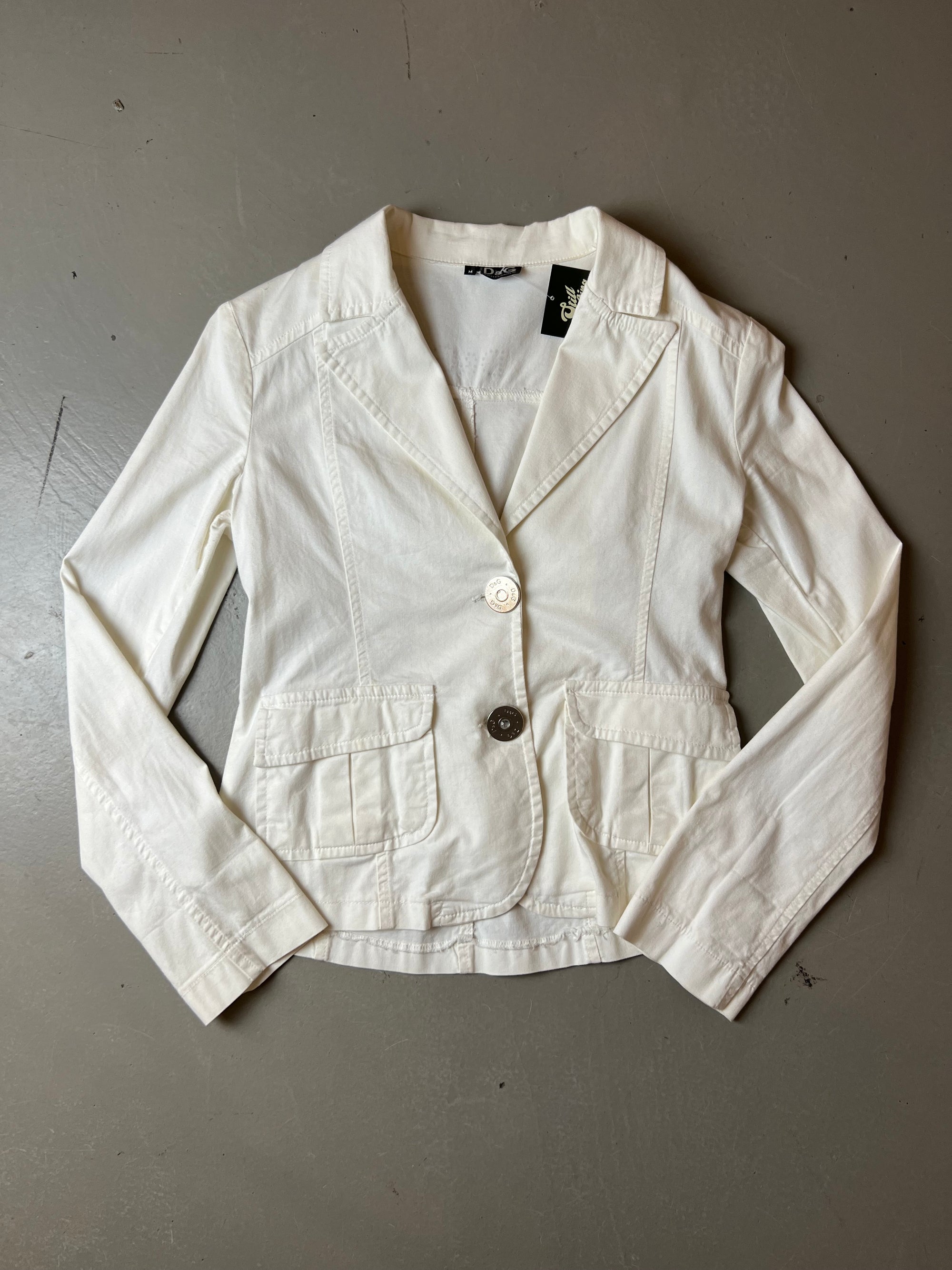 Vintage Dolce&Gabbana White Light Jacket M