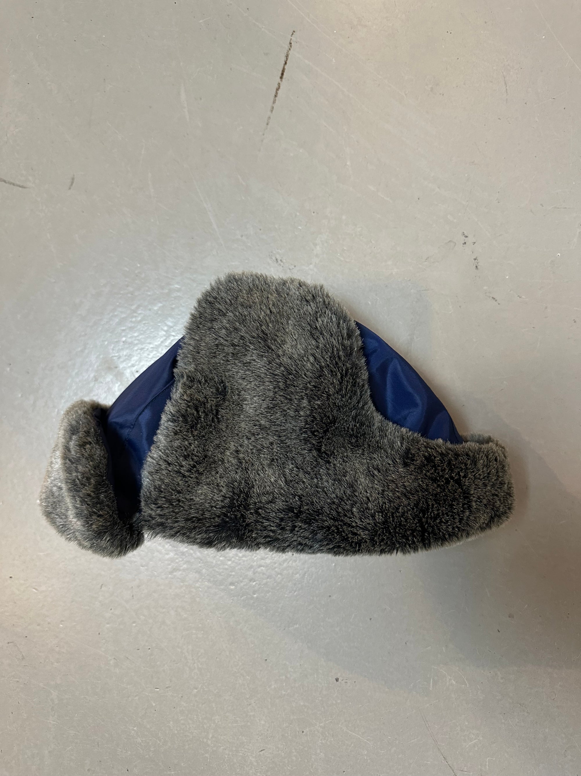 Vintage Blue Fur Ushanka