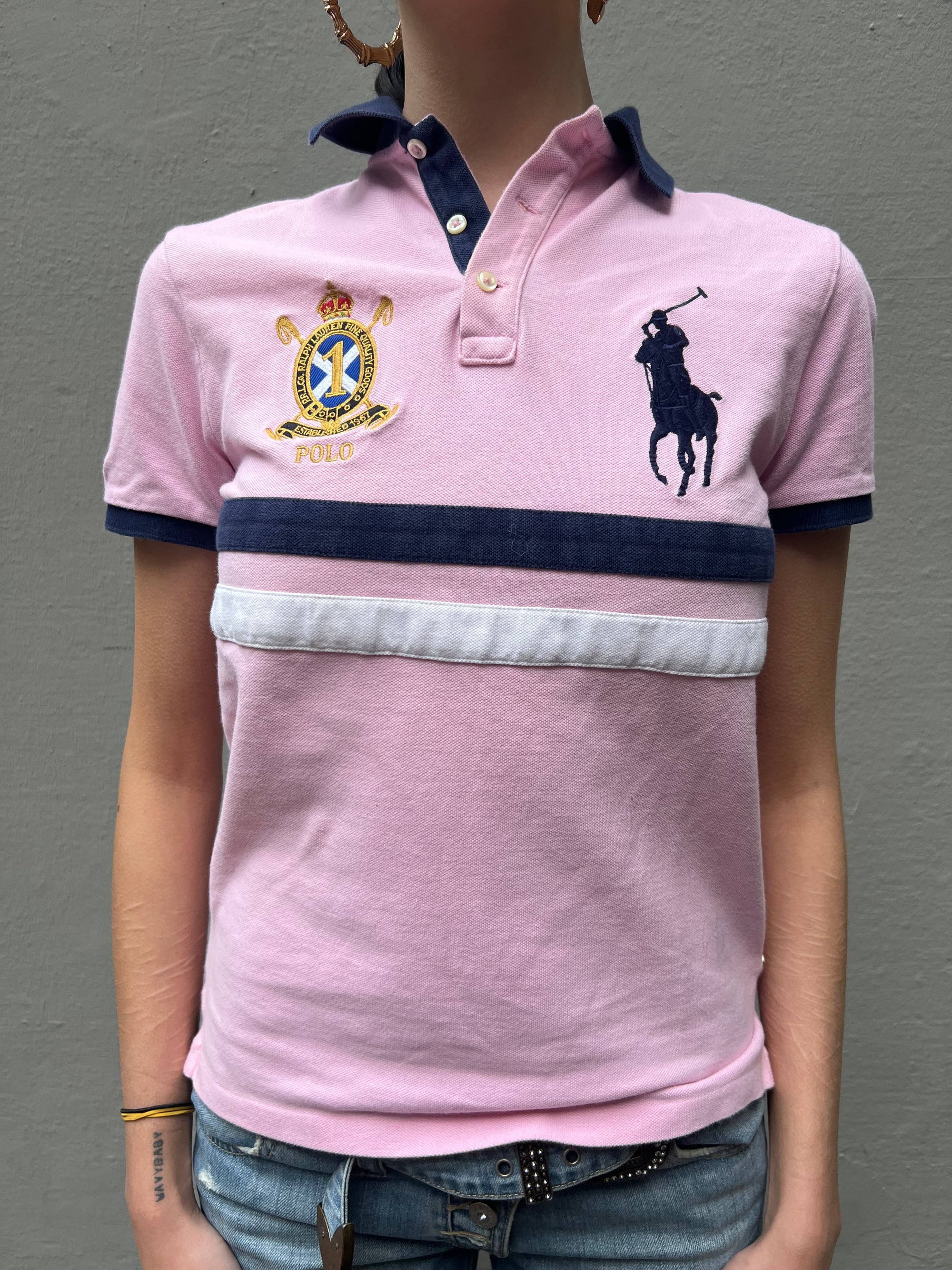 Vintage Ralph Lauren Polo Pink „1“ XS/S